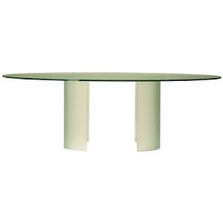 Glacier Dining Table with Tempered Glass Top